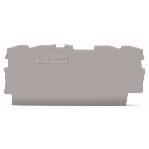 Thumbnail - WAGO 2000-1491 Abschluss- und Trennplatte Grau 25 St.