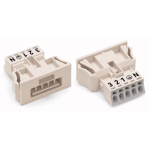 Thumbnail - WAGO 890-735/006-000 Netz-Steckverbinder WINSTA MINI Stecker, gerade Gesamtpolzahl: 5 13 A Weiß 50 St.