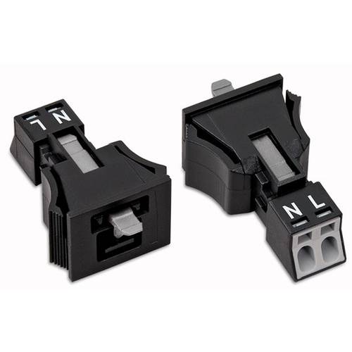 WAGO 890-792 Netz-Steckverbinder WINSTA MINI Stecker, gerade Gesamtpolzahl: 2 16 A Pink 50 St.