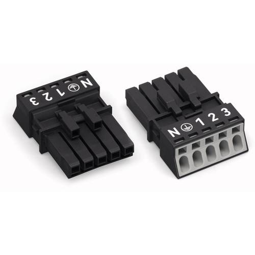 Thumbnail - WAGO 890-225 Netz-Steckverbinder WINSTA MINI Buchse, gerade Gesamtpolzahl: 5 13 A Weiß 50 St.