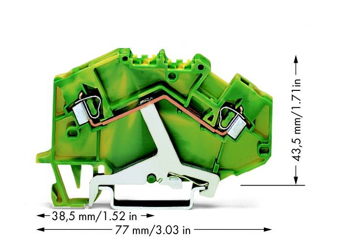 WAGO Top Job 2,5qmm 780-607 grün/gelb Schutzleiterklemme