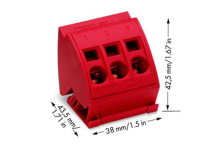WAGO 812-113 Anschlussblock Rot 12 St.