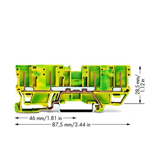 Thumbnail - WAGO 769-207 Schutzleiterklemme 5 mm Steck-Klemm Belegung: PE Grün, Gelb 50 St.