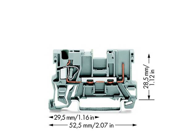 WAGO 769-176 Basisklemme 5 mm Zugfeder Belegung: L Grau 100 St.