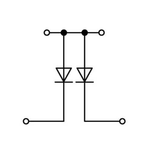 WAGO 870-541/281-490 Doppelstock-Diodenklemme 5 mm Zugfeder Belegung: L Grau 50 St.