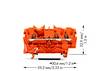 WAGO 2002-1302 Durchgangsklemme 5.20 mm Zugfeder Orange 100 St.