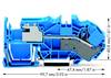 WAGO 2016-7714 Trennklemme 12 mm Zugfeder Belegung: N Blau 20 St.