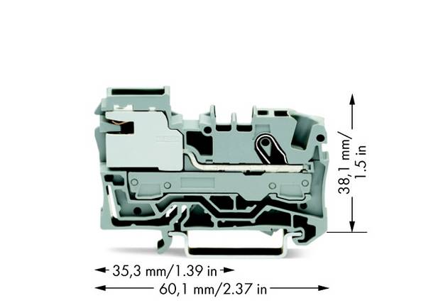 WAGO 2006-7111 Potenzialklemme 7.50 mm Zugfeder Grau 50 St.