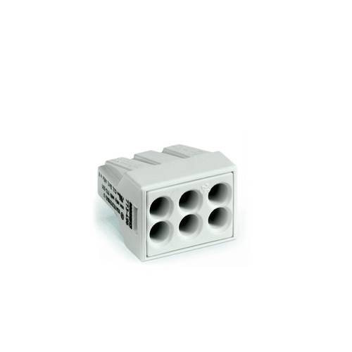 Dosenklemme starr: 0.75-2.5 mm² Polzahl: 6 WAGO 500 St. Lichtgrau