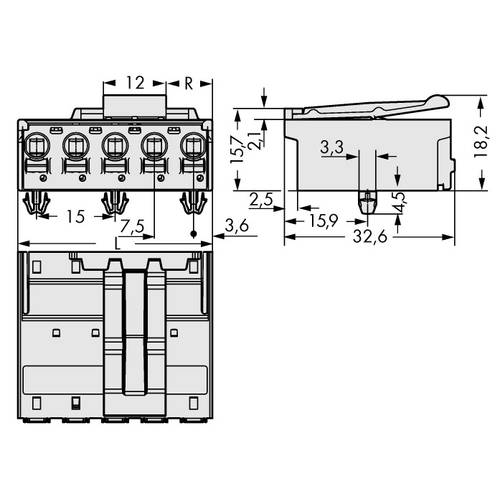 WAGO Stiftgehäuse-Platine 2092 Polzahl Gesamt 2 Rastermaß: 7.50 mm 2092-3522/020-000 100 St.