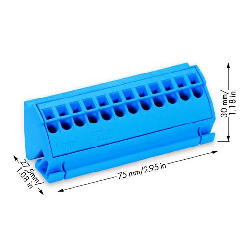 WAGO 812-104 Anschlussblock Blau 10 St.
