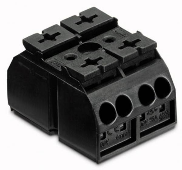 WAGO 862-532 Geräteanschlussklemme 24 mm Federklemme Belegung: ohne PE-Gehäuse Kontakt Schwarz 500 St. Package