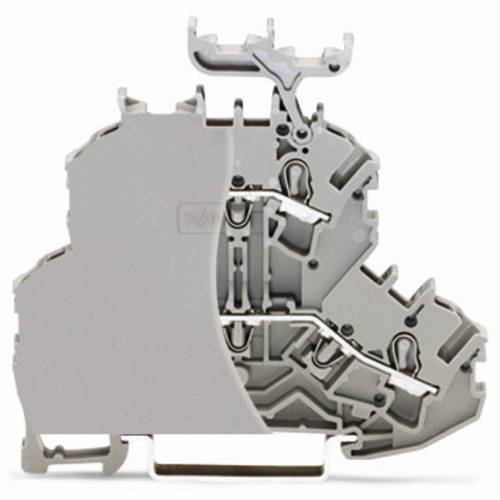 WAGO 2002-2203/099-000 Doppelstock-Durchgangsklemme 6.20 mm Zugfeder Belegung: L, N Grau 50 St.