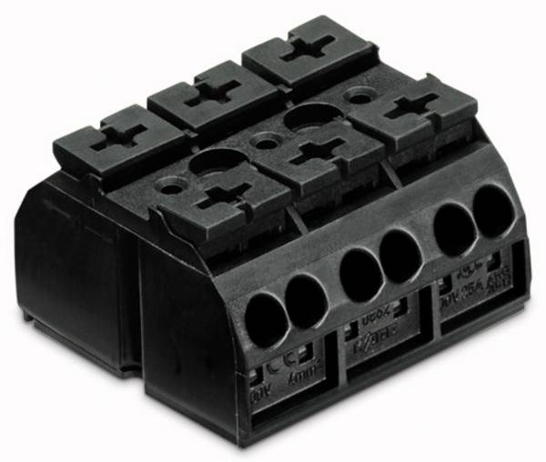 WAGO 862-593 Geräteanschlussklemme Federklemme Schwarz 250 St.