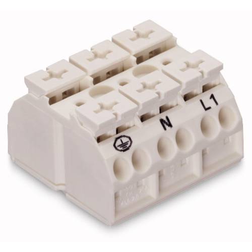 WAGO 862-9693 Geräteanschlussklemme Federklemme Weiß 250 St.