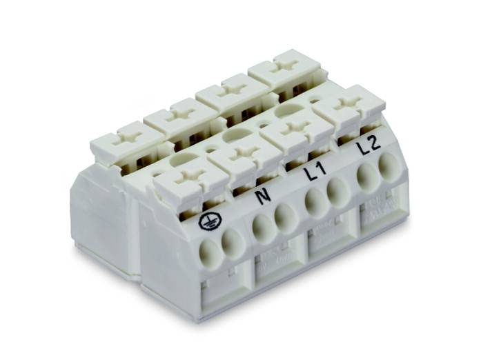 WAGO 862-1604/999-950 Geräteanschlussklemme Federklemme Weiß 200 St.