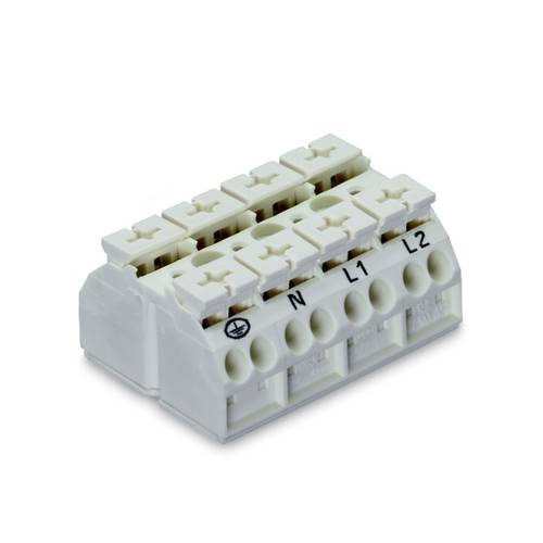 WAGO 862-1604/999-950 Geräteanschlussklemme Federklemme Weiß 200 St.