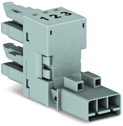 WAGO GmbH & Co. KG Net-H-splitter [Netstekker - Netbus, Netbus] Totaal aantal polen: 3 Grijs 50 stuk(s)