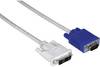 Hama DVI / VGA Adapterkabel DVI-A 12+5pol. Stecker, VGA 15pol. Stecker 1.80 m Grau 45075 schraubbar DVI-Kabel