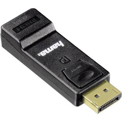 Hama 00054586 DisplayPort / HDMI Adapter [1x DisplayPort Stecker - 1x HDMI-Buchse] Schwarz  