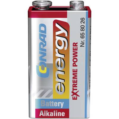 Conrad energy Extreme Power 6LR61 9 V Block-Batterie Alkali-Mangan  9 V 1 St.