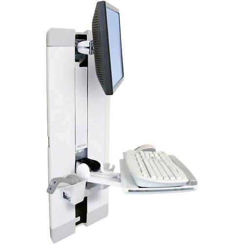 Ergotron StyleView Vertical Lift 1fach Monitor-Wandhalterung 25,4 cm (10) - 61 cm (24) Weiß Höhenverstellbar, Tastaturab...