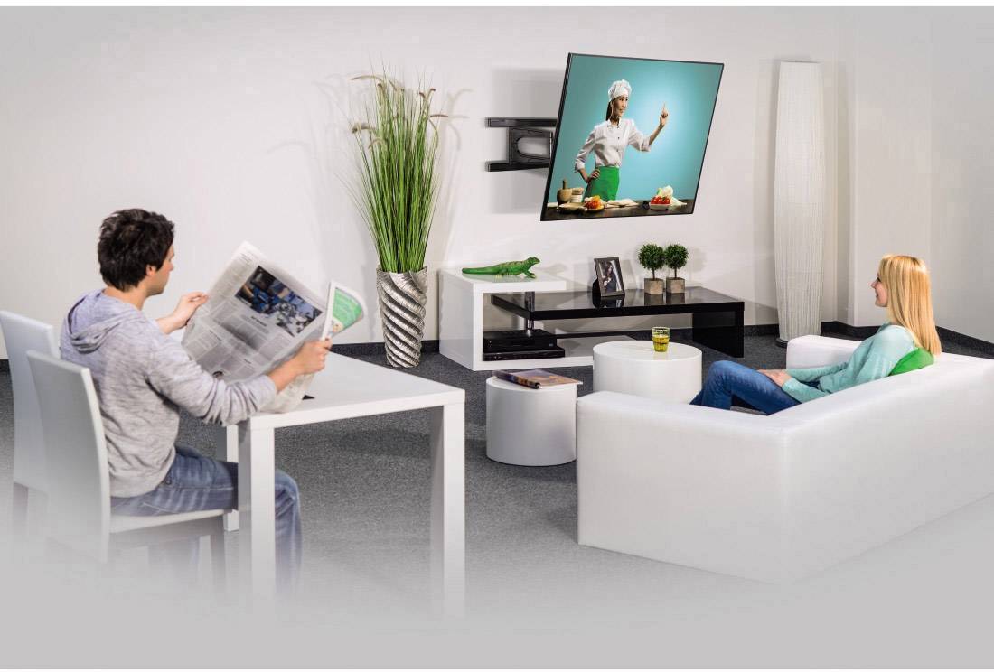 Hama 00108749 FULLMOTION "Ultraslim" TV-Wandhalterung 58,4 cm (23") - 139,7 cm (55") Neigbar, Schwenkbar, Rotierbar-7