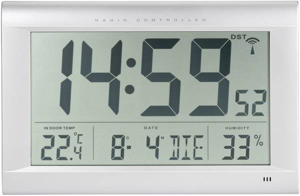 Techno Line WS 8009 Funk Wanduhr 410 mm x 410 mm x 270 mm x 43 mm  Großes Display