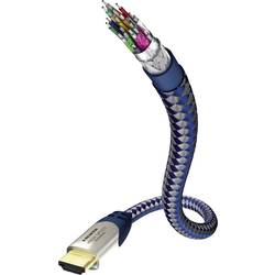 Image of Inakustik HDMI Anschlusskabel HDMI-A Stecker, HDMI-A Stecker 2.00 m Silber-Blau 0042302 Audio Return Channel, vergoldete