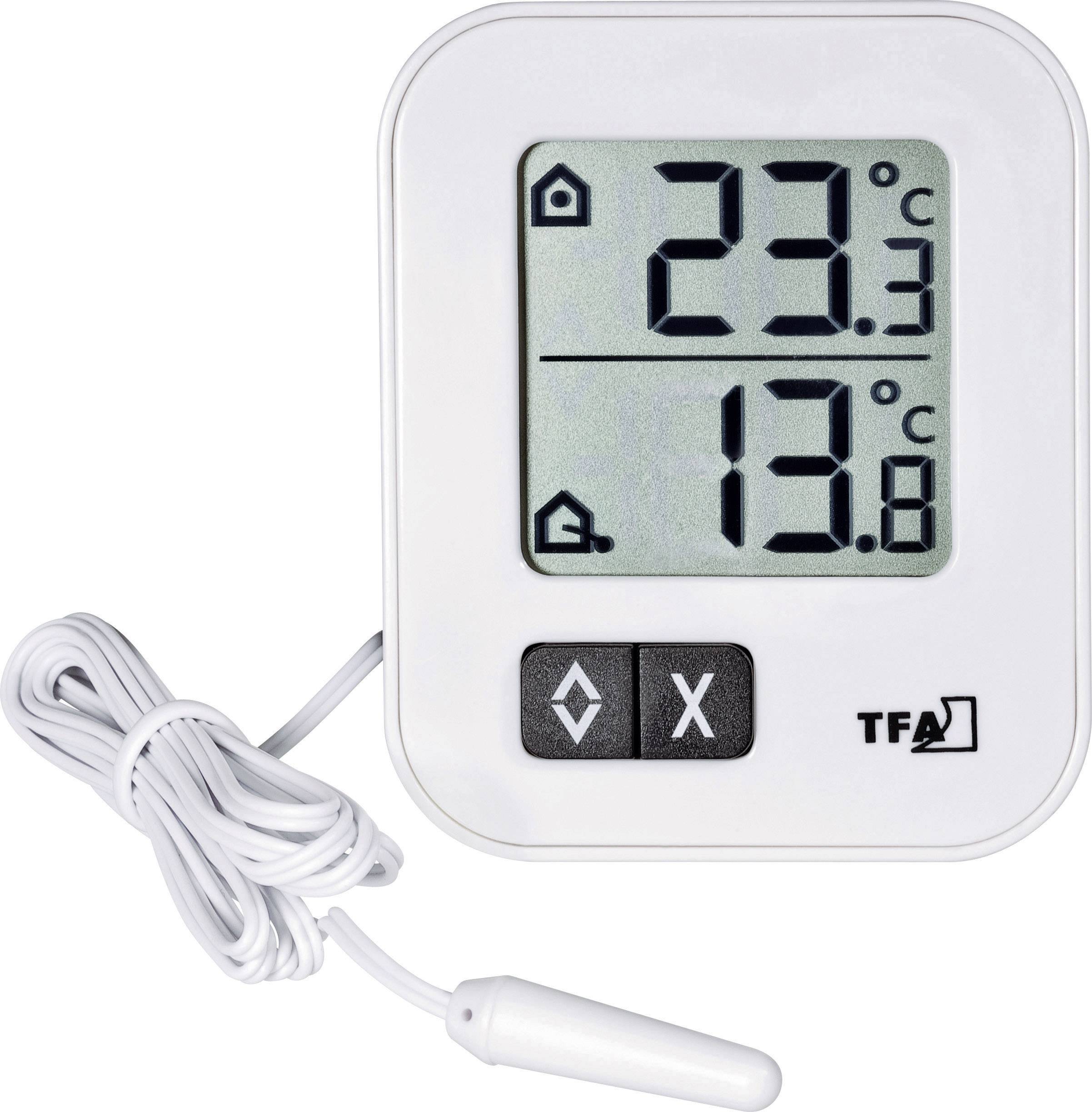TFA Dostmann Terracheck Digitales Thermo-Hygrometer 30.5044.01 Kabelfühler mit
