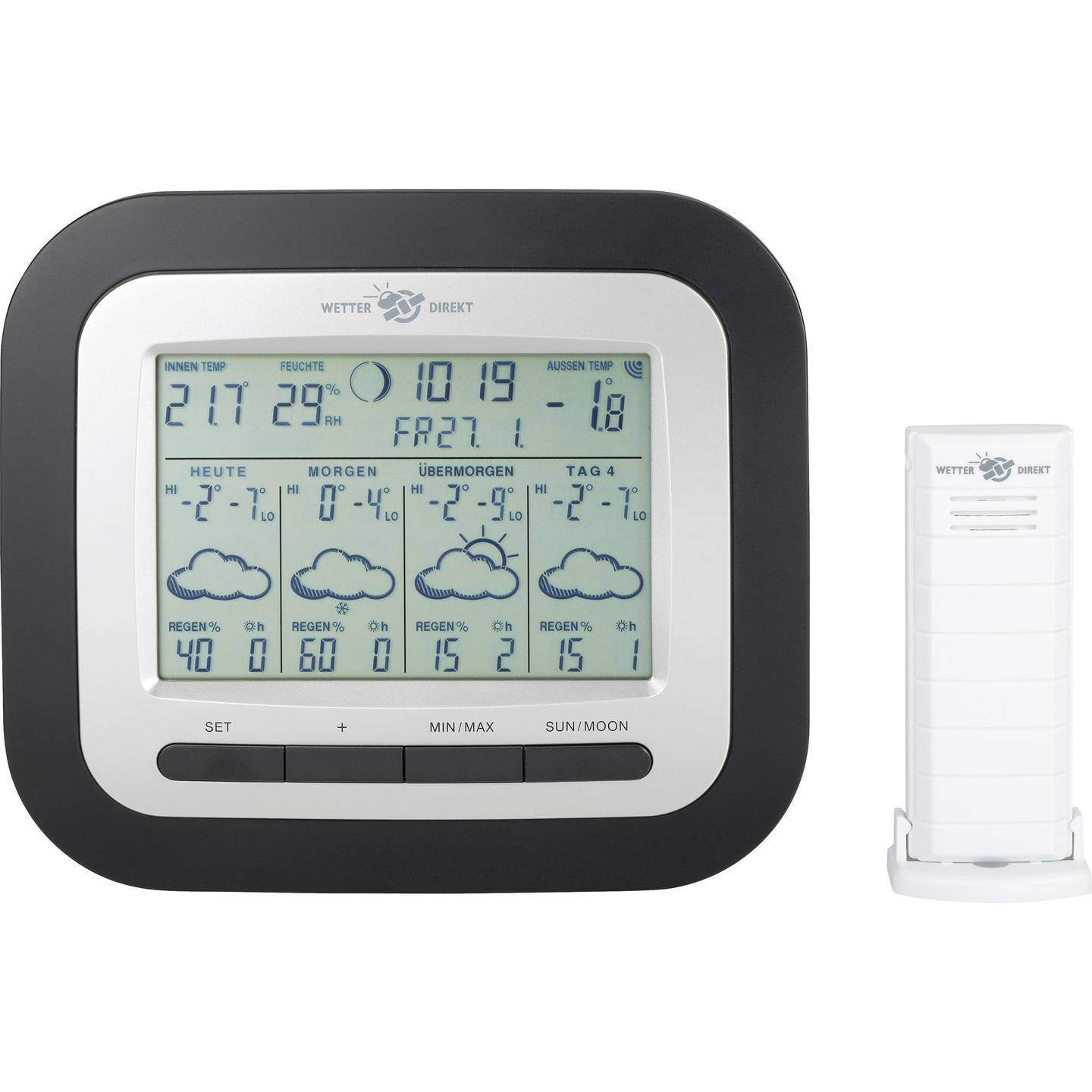 TFA Dostmann Aurora 35.5045.IT Satelliten Wetterstation Vorhersage für 4 Tage kaufen wetterstation satellit