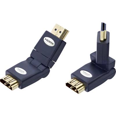 Inakustik 0045217 HDMI Adapter [1x HDMI-Stecker - 1x HDMI-Buchse] Schwarz vergoldete Steckkontakte, High Speed-HDMI mit 