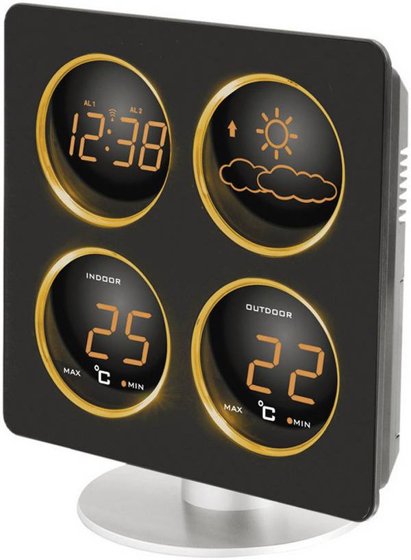 Techno Line TECHNOLINE - Techno Line WS 6830 - Wetterstation - Schwarz WS 6830 Funk-Wetterstation Anzahl Sensoren max. 1