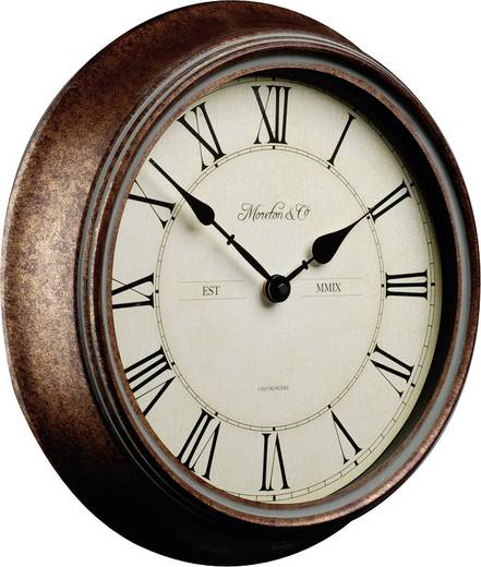 Techno Line WT 7006 Quarz Wanduhr 36 cm x 7 cm Holz ...
