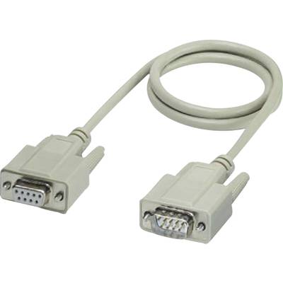 Serielles Datenkabel mit zwei D-Sub 9-poligen Steckern, oft verwendet für ältere Computerverbindungen.
