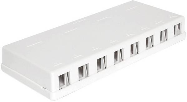 Delock 86209 8 Port Netzwerk-Patchpanel Unbestückt 1 HE Mehrfarbig Unbestückt
