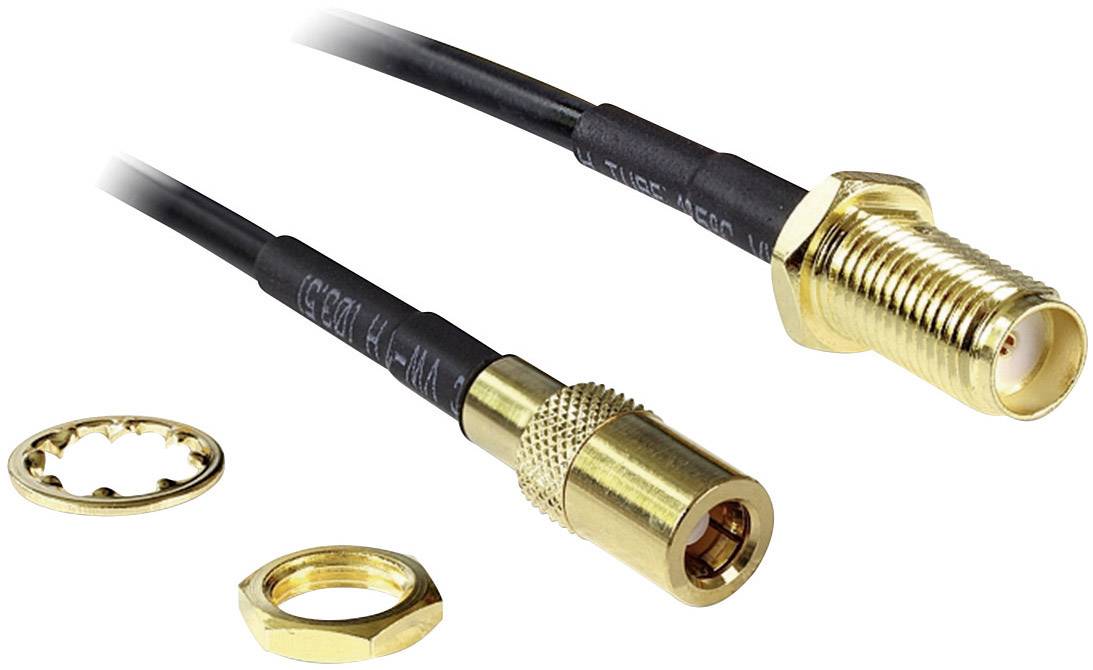 Delock Antennenkabel SMB W bis SMA W 20 cm RG-174 Schwarz-0