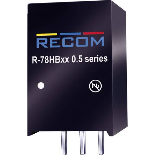 RECOM R-78HB12-0.5 DC/DC-Wandler, Print 48 V/DC 12 V/DC 0.5 A 6 W Anzahl Ausgänge: 1 x Inhalt 1 St.