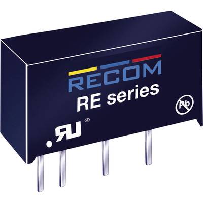 RECOM RE-0512S DC/DC-Wandler, Print 5 V/DC 12 V/DC 83 mA 1 W Anzahl Ausgänge: 1 x Inhalt 1 St.