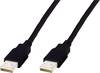 Digitus USB-Kabel USB 2.0 USB-A Stecker, USB-A Stecker 5.00 m Schwarz doppelt geschirmt AK-300101-050-S