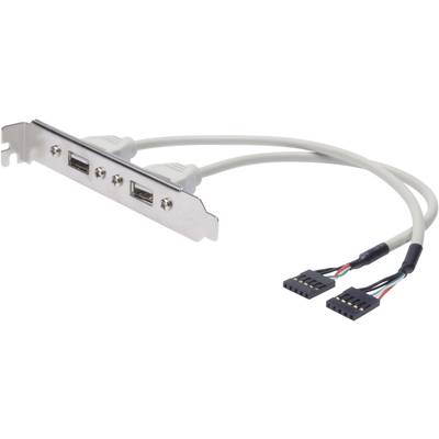 Digitus USB 2.0 Anschlusskabel [2x USB 2.0 Stecker intern 5pol. - 2x USB 2.0 Buchse A] AK-300301-002-E 