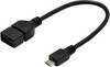 Digitus USB 2.0 Adapter [1x USB 2.0 Stecker Micro-B - 1x USB 2.0 Buchse A] AK-300309-002-S 20.00 cm