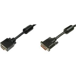 DVI / VGA prepojovací kábel Digitus AK-320300-020-S, 2.00 m, čierna