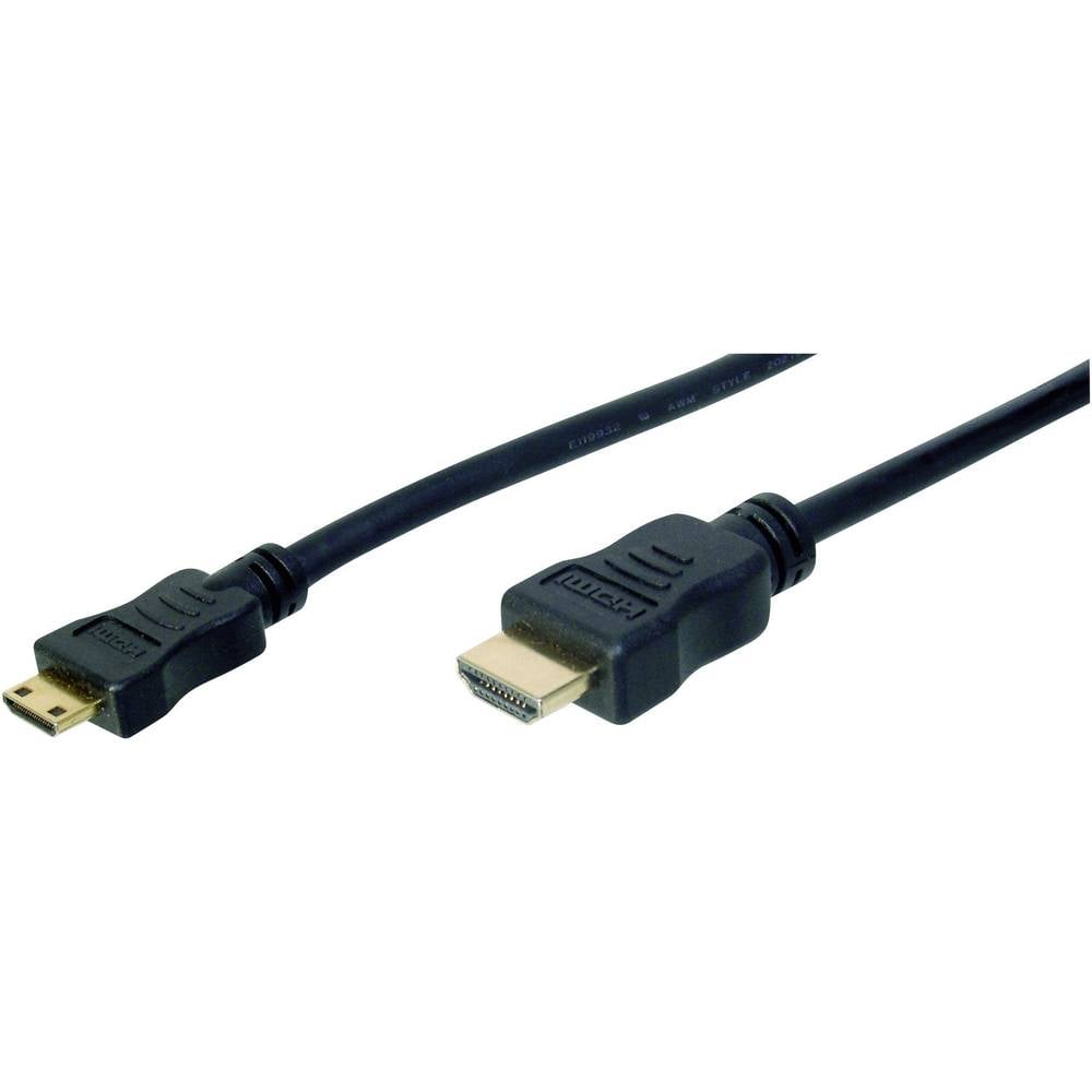 Digitus HDMI Aansluitkabel [1x HDMI-stekker <=> 1x HDMI-stekker C mini] 2 m Zwart