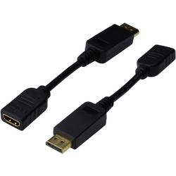 Image of Digitus AK-340408-001-S DisplayPort / HDMI Adapter [1x DisplayPort Stecker - 1x HDMI-Buchse] Schwarz 15.00 cm