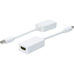 Image of Digitus AK-340411-001-W DisplayPort / HDMI Adapter [1x Mini-DisplayPort Stecker - 1x HDMI-Buchse] Weiß 15.00 cm