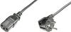 Digitus Strom Anschlusskabel [1x Schutzkontakt-Stecker - 1x Kaltgeräte-Buchse C13] 0.75 m Schwarz