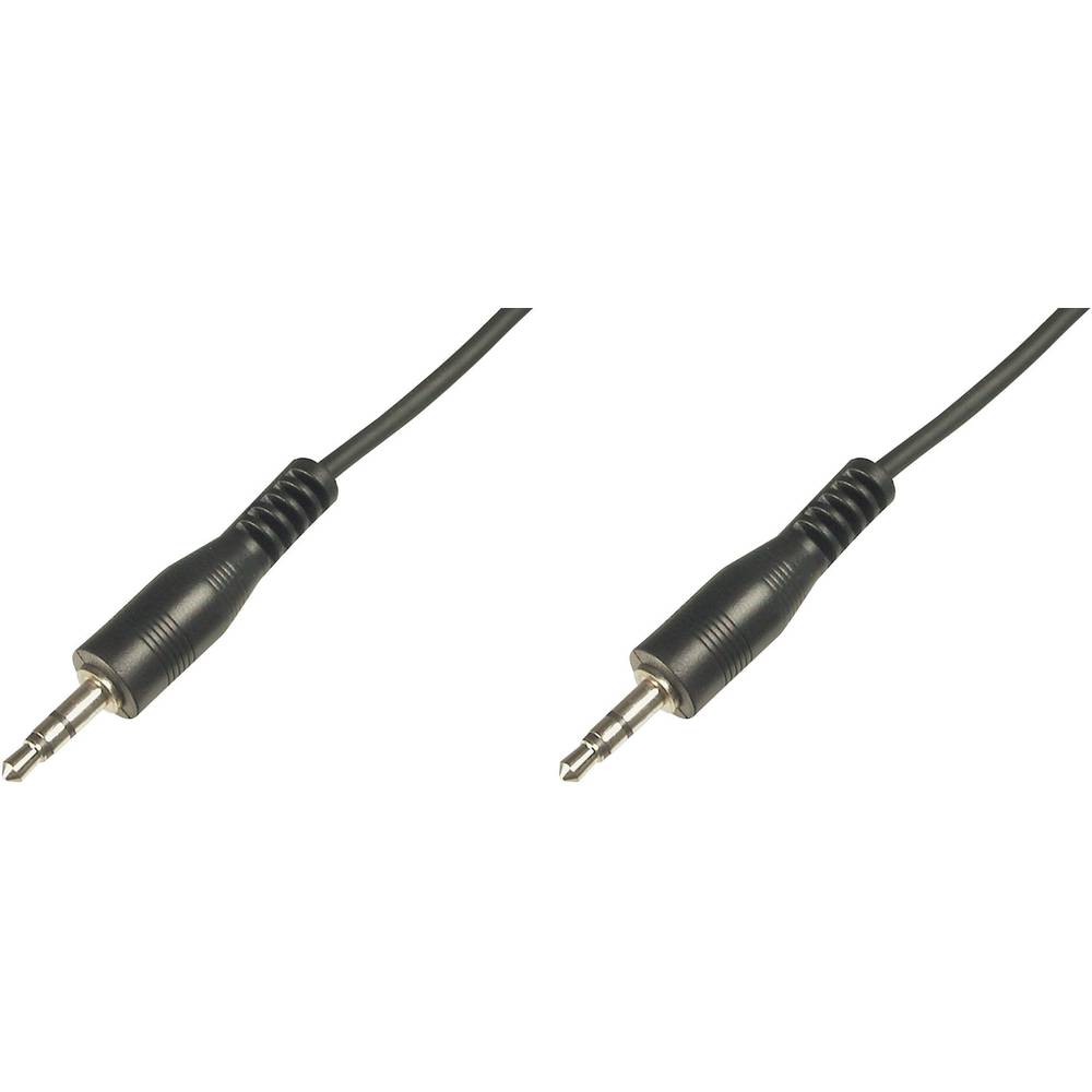 Jackplug Audio Aansluitkabel [1x Jackplug male 3.5 mm 1x Jackplug male 3.5 mm] 2.50 m Zwart