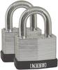 Kasp K13040D2 Vorhängeschloss 40 mm gleichschließend Silber Schlüsselschloss