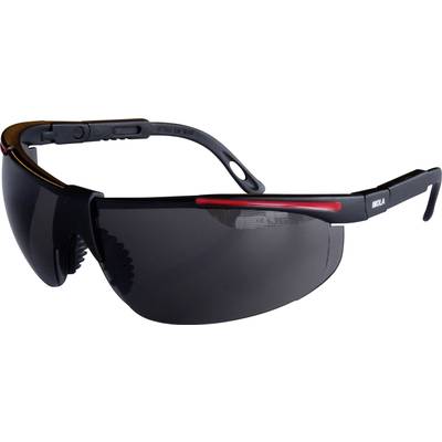 protectionworld  2012009 Schutzbrille inkl. UV-Schutz Schwarz, Rot EN 166-1 DIN 166-1 